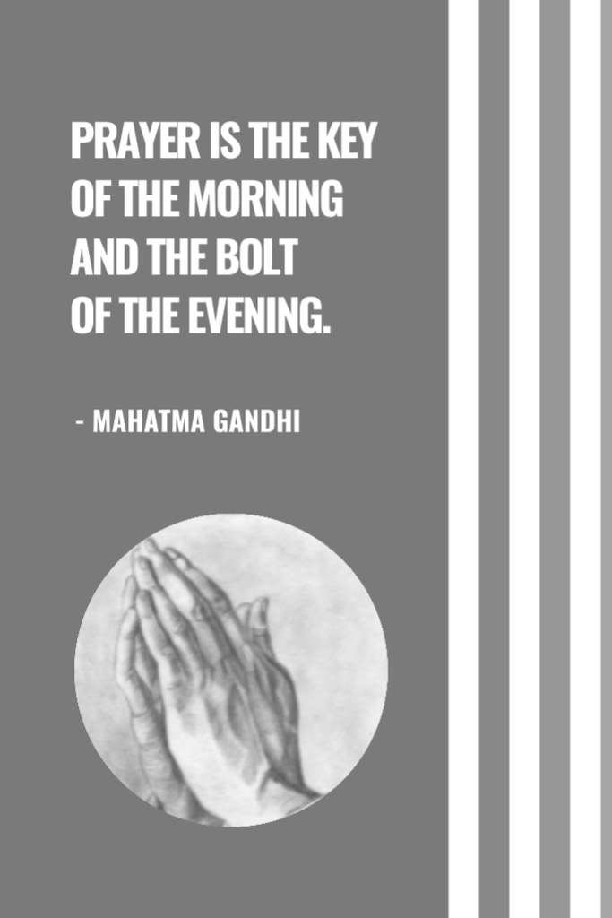 Gandhi's Quote About Faith and Prayer Postcard 4x6in Vertical Tasarım Şablonu