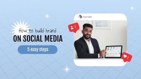 Platilla de diseño Brand Building Tips in Social Media YouTube intro