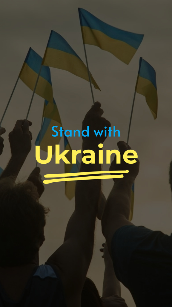 Designvorlage Spreading Information about the War in Ukraine für Instagram Story