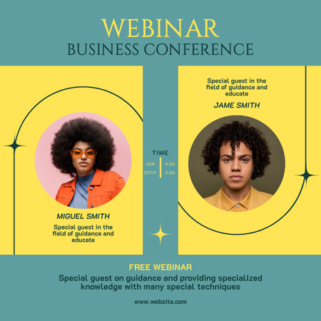 Free Business Conference LinkedIn post tervezősablon