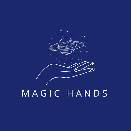 Platilla de diseño Illustration of Planet in Hand Logo