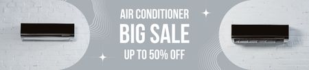 Designvorlage Big Sale of Air Conditioners für Ebay Store Billboard