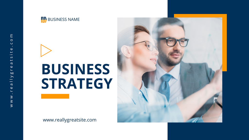 Beneficial Business Strategy And Analysis Offer Presentation Wide Tasarım Şablonu
