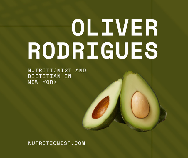 Nutritionist Services Offer with Avocado Facebook Design Template