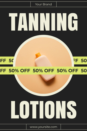 Platilla de diseño Effective Tanning Lotion at Discount Pinterest