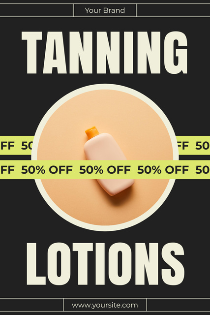 Plantilla de diseño de Effective Tanning Lotion at Discount Pinterest 