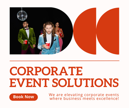 Successful Solutions for Organizing and Planning Corporate Events Facebook Design Template