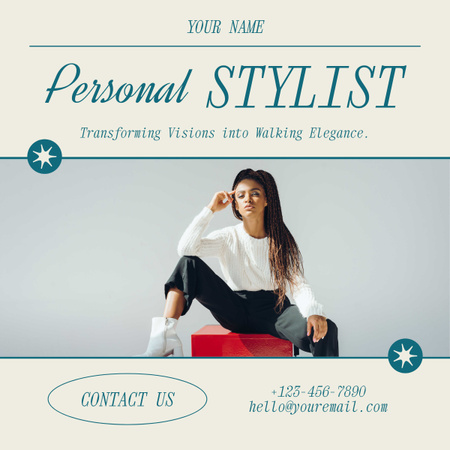 Designvorlage Outfit-Auswahl und Styling-Services für LinkedIn post
