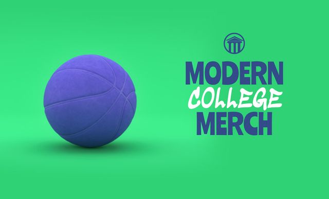 Modern College Merch Promotion Business Card 91x55mm Modelo de Design