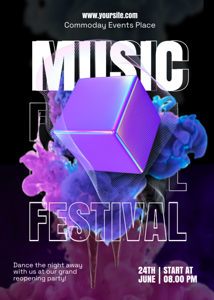 Sensational Music Festival Promotion Flayer Πρότυπο σχεδίασης