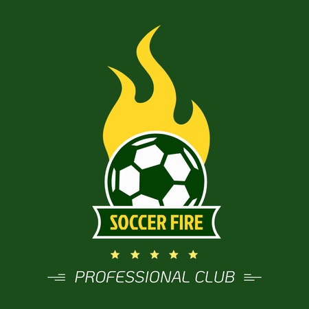 Famous Soccer Club Membership Promotion In Green Animated Logo Design Template