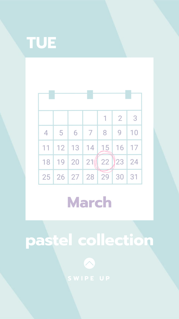 Ontwerpsjabloon van Instagram Story van Date Circled on Calendar Page
