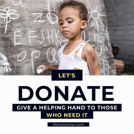 Charity Action Announcement Instagram Πρότυπο σχεδίασης