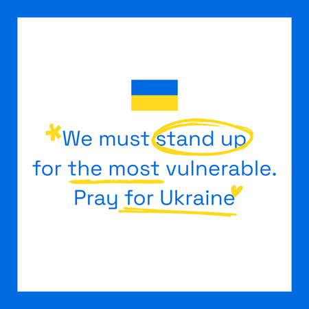 Stand for Ukraine Call Instagram Design Template