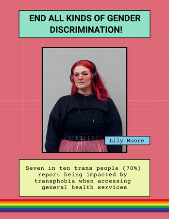 Ontwerpsjabloon van Poster 8.5x11in van Gender Discrimination Awareness