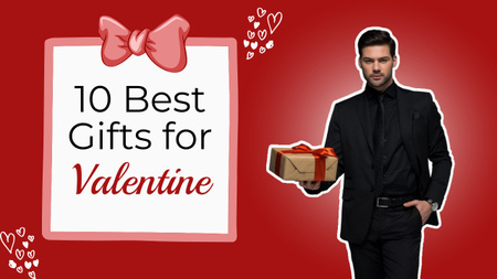 List of Best Valentine's Day Gifts Youtube Thumbnail Design Template
