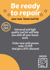 Household Repair Kit Grey and Orange