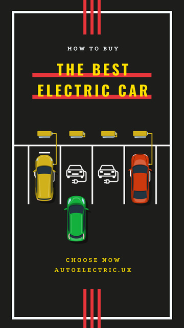 Designvorlage Charging electric cars für Instagram Story