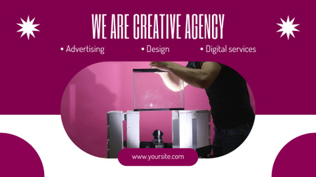 Plantilla de diseño de Oferta de servicios de agencia creativa de vanguardia con descripción Full HD video 
