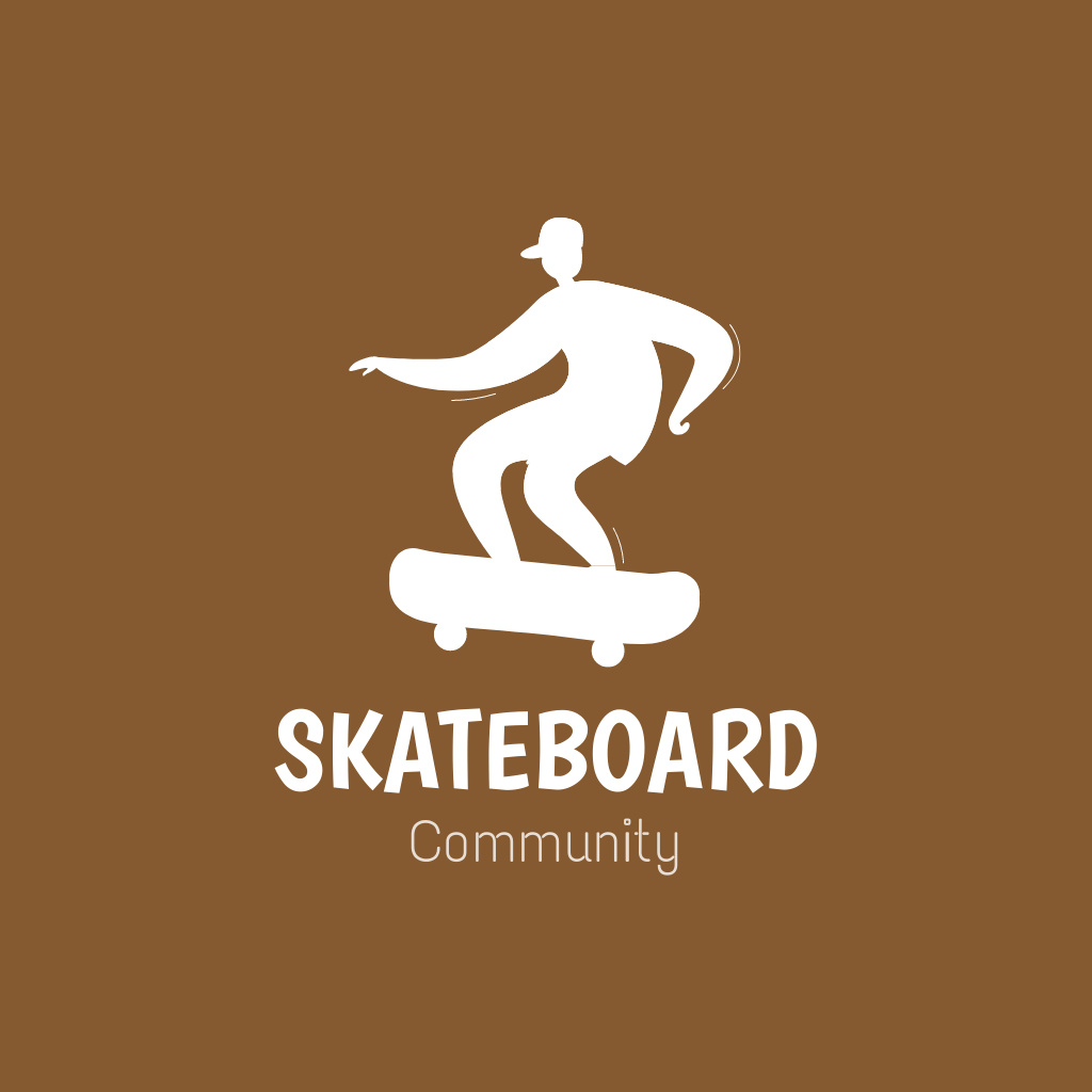 Modèle de visuel skateboard community  logo design - Logo
