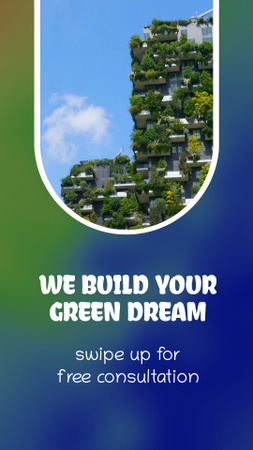 Ontwerpsjabloon van TikTok Video van Groene bouwconstructiediensten Gratis advies