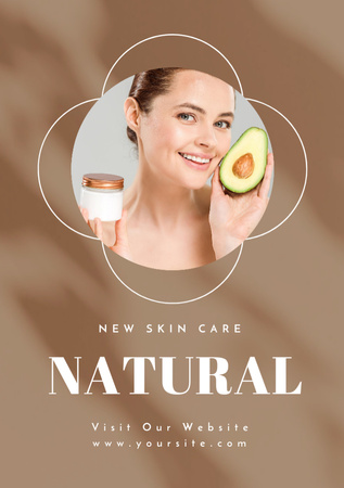 Natural Skincare Product Offer Flyer A5 Design Template