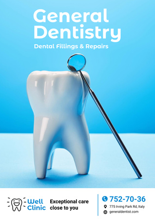 Dentistry Services Offer Poster Design Template
