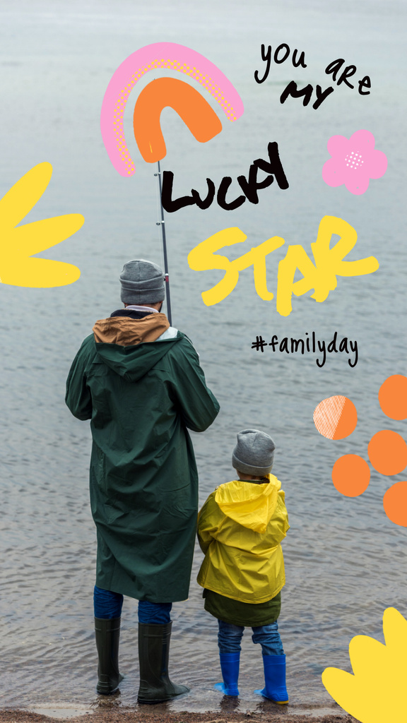 Template di design You're my lucky star loving family Instagram Story