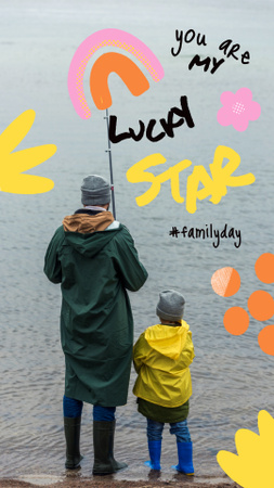 You're my lucky star loving family Instagram Story Design Template