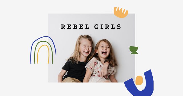 Plantilla de diseño de Cute Funny Little Girls Facebook AD 