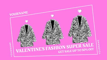 Plantilla de diseño de Súper Rebajas Mujer en San Valentín FB event cover 