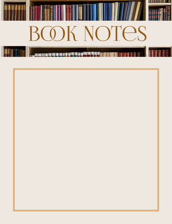 Plantilla de diseño de Diario de lectura de reseñas de libros Notepad 107x139mm 