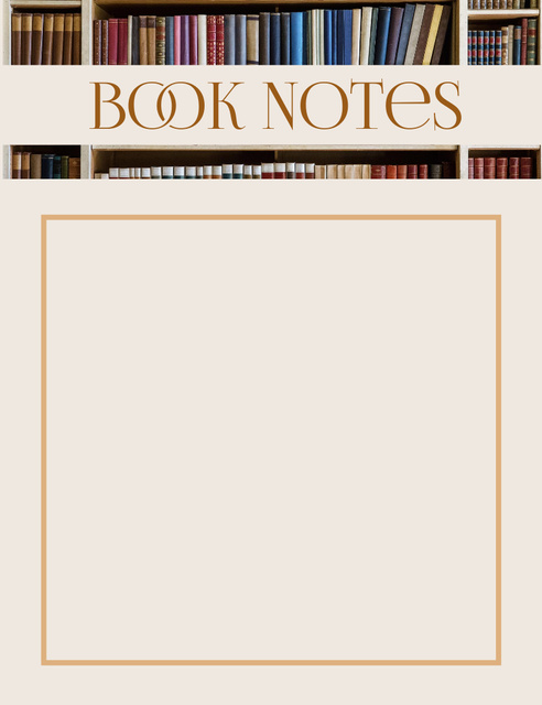 Book Review Reading Diary Notepad 107x139mm Tasarım Şablonu