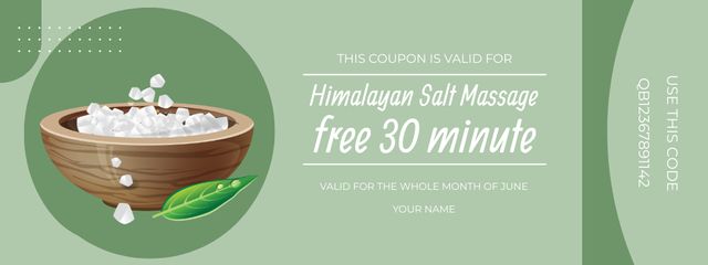 Himalayan Salt Massage Promotion Coupon Šablona návrhu