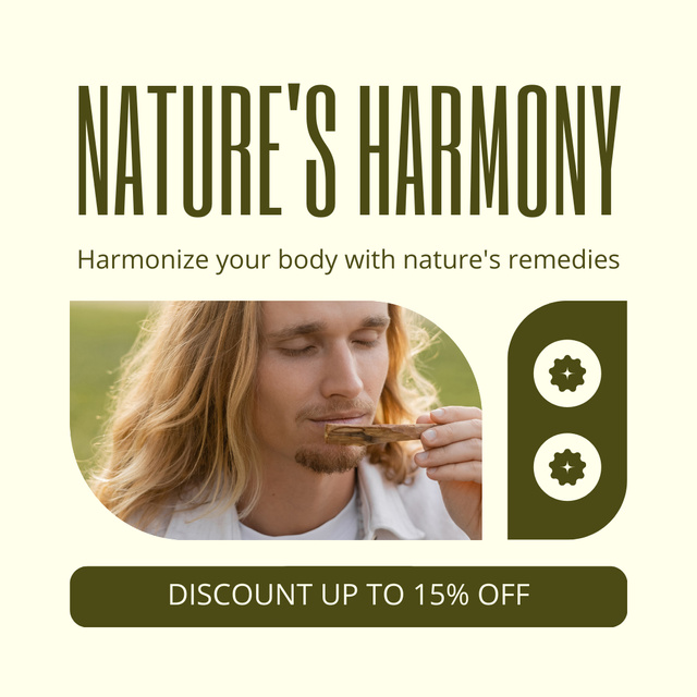 Designvorlage Big Discount On Nature Remedies Offer für Instagram AD