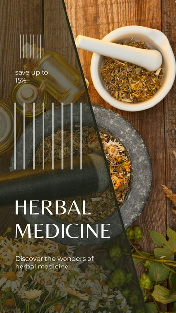Ontwerpsjabloon van Instagram Video Story van Wonderful Herbal Medicine Offer