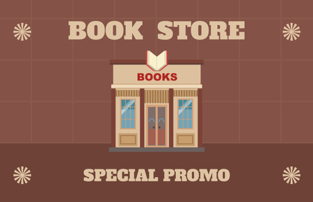 Bookstore Special Promo Business Card 85x55mm Design Template