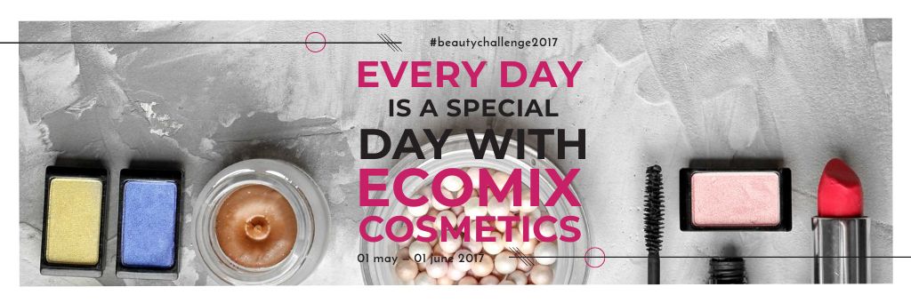 Cosmetic products Set Offer Email header – шаблон для дизайну