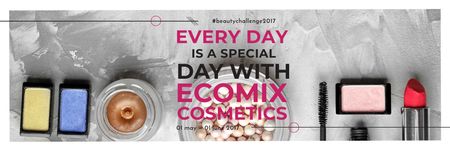 Cosmetic products Set Offer Email header Design Template