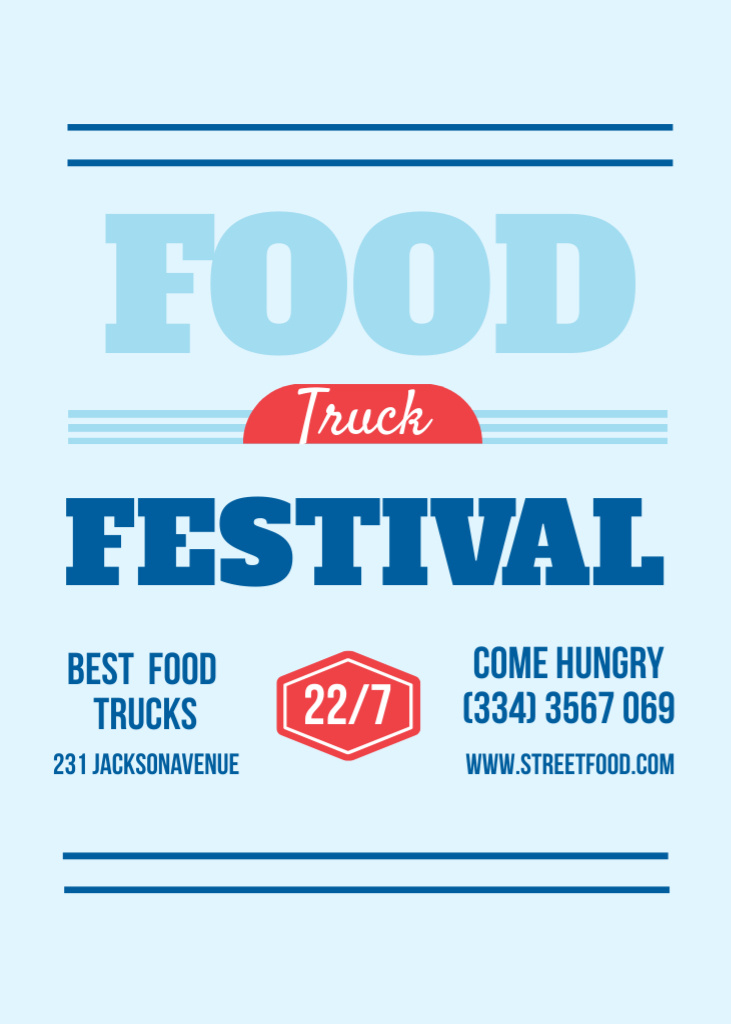 Food Festival Announcement Flayer Design Template