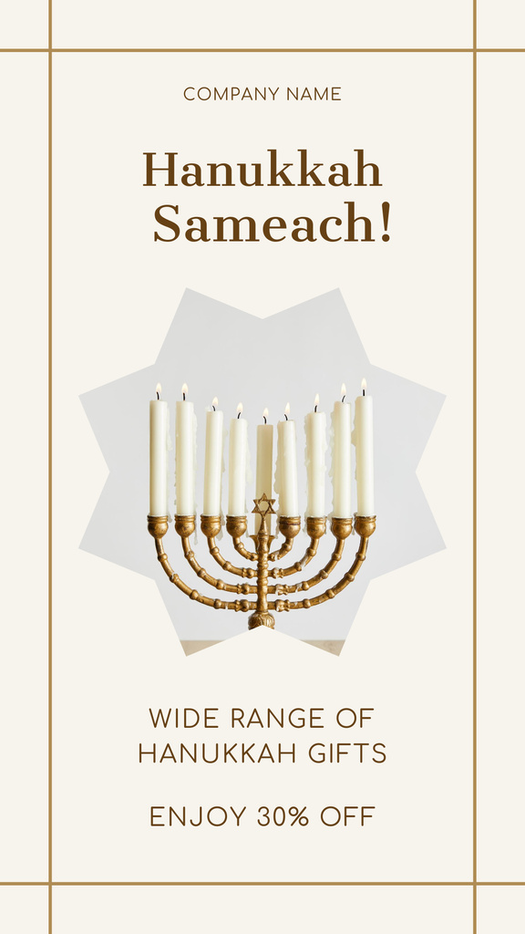 Wide range of Hanukkah Gifts At Reduced Price Instagram Story Design Template