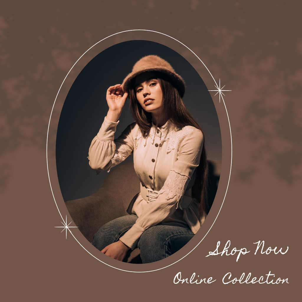 Template di design Online Fashion Shop Ad of Vintage Style Instagram
