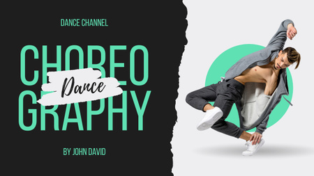 Promotion of Dance Blog with Dancer Youtube Thumbnail Design Template