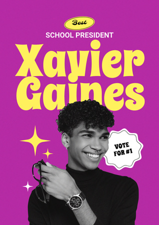 Template di design School President Candidate Announcement Poster