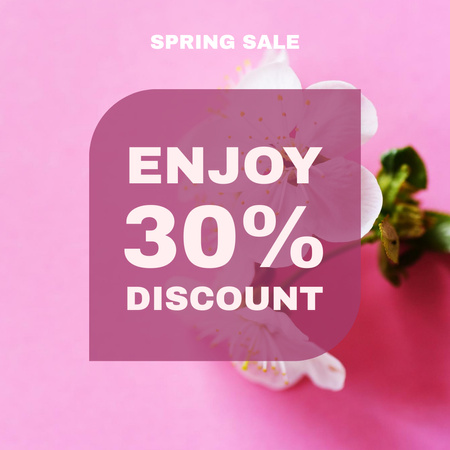Offer Enjoy Spring Sale Discount Instagram tervezősablon