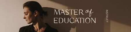 Master of Education Work Profile LinkedIn Cover Design Template