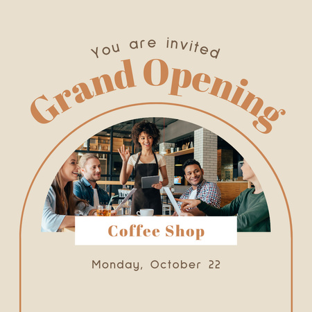 Coffee Shop Grand Opening Instagram Design Template
