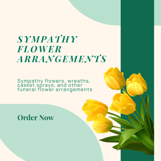 Fresh Tulips for Sympathy Decoration Instagramデザインテンプレート