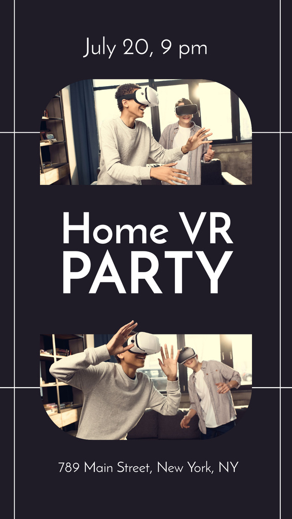 Modèle de visuel Announcement Home Party - Instagram Story