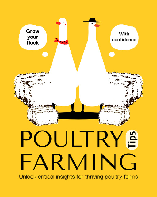 Poultry Farming Tips Instagram Post Vertical – шаблон для дизайна